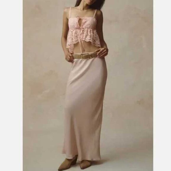 Anthropologie Dresses & Skirts - New Plus 2X Anthropologie The Tilda maxi slip skirt in Pink